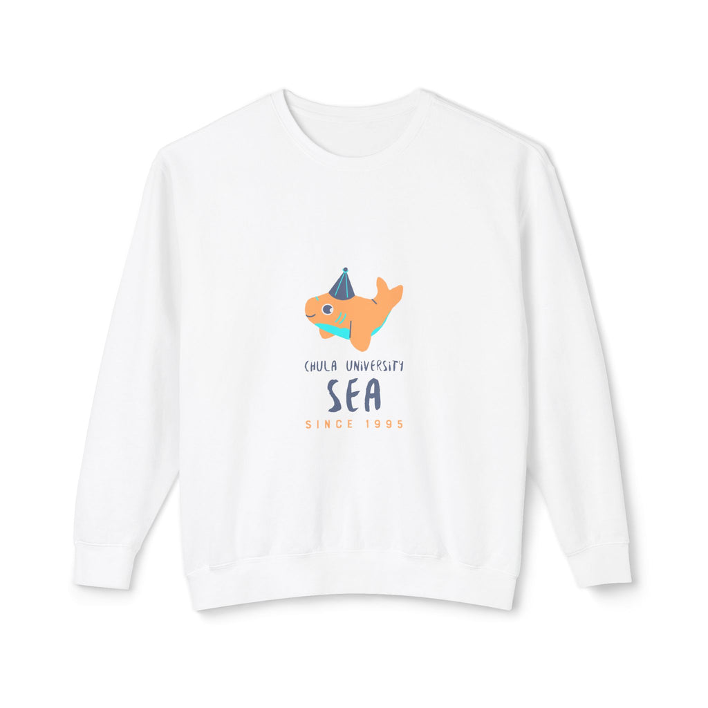 CHULA UNIVERSITY Orange Whale 'Sea' Crewneck Sweatshirt