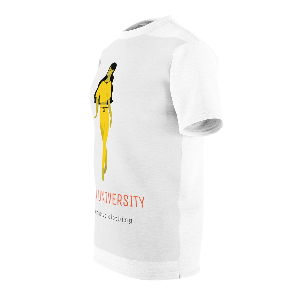 Chula University Graphic Tee — Yellow Fashion Girl Illustration