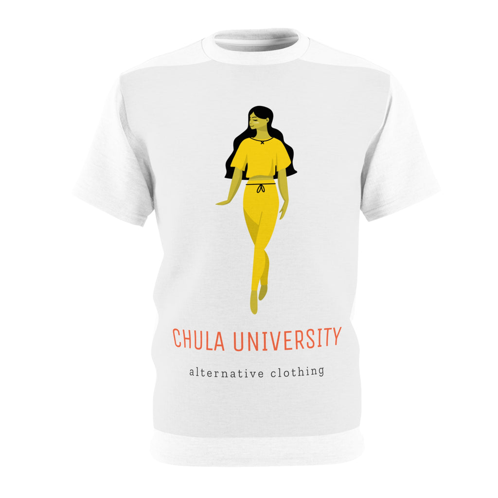 Chula University Graphic Tee — Yellow Fashion Girl Illustration