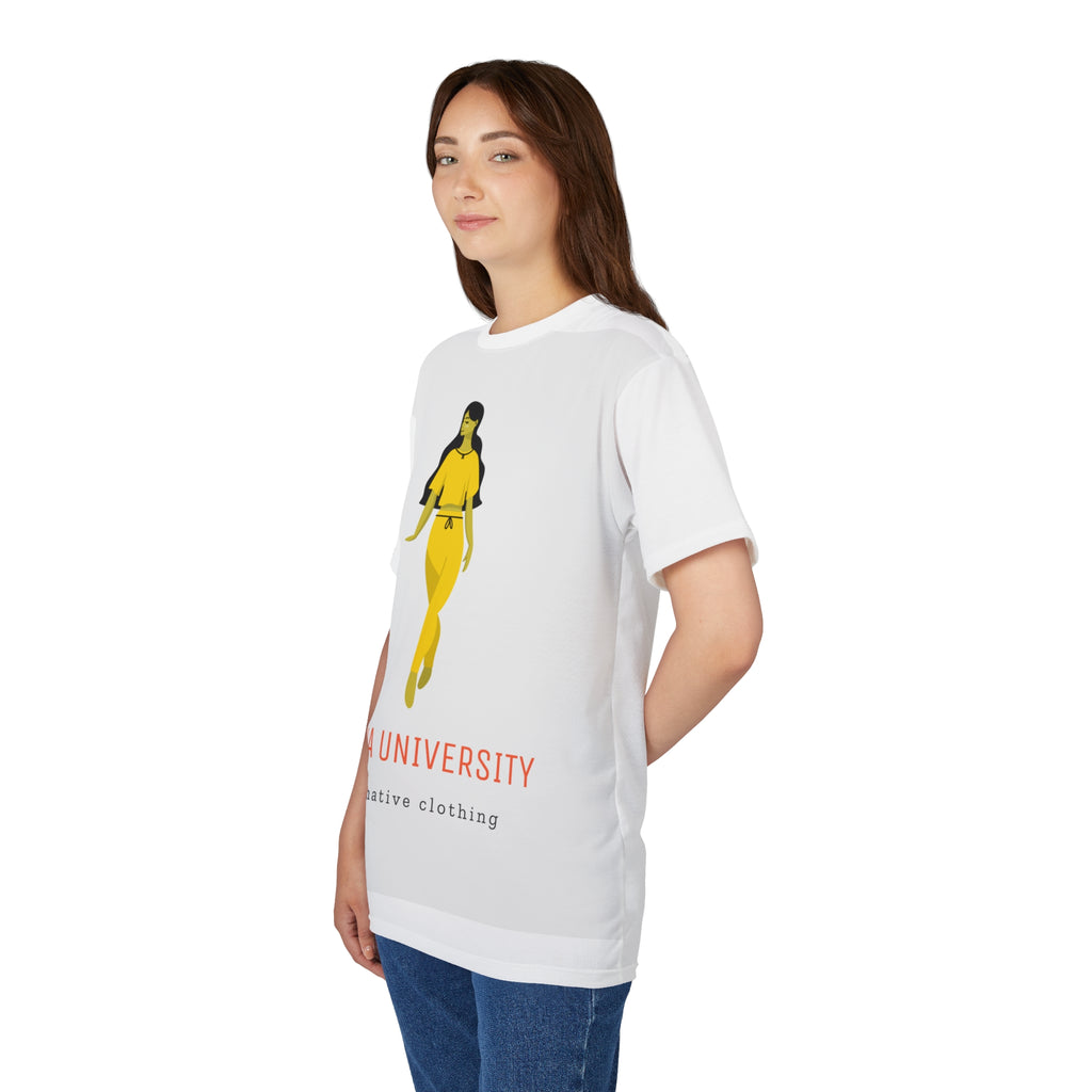 Chula University Graphic Tee — Yellow Fashion Girl Illustration