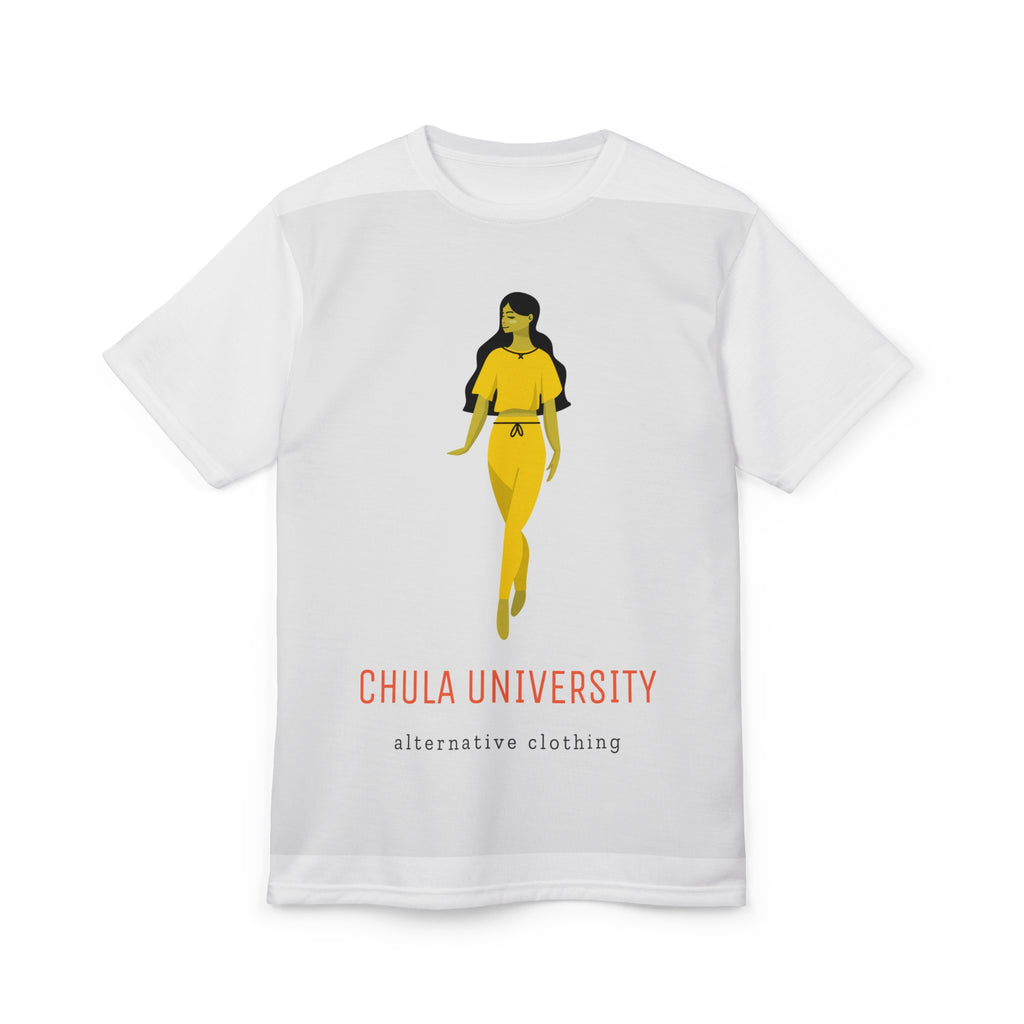 Chula University Graphic Tee — Yellow Fashion Girl Illustration